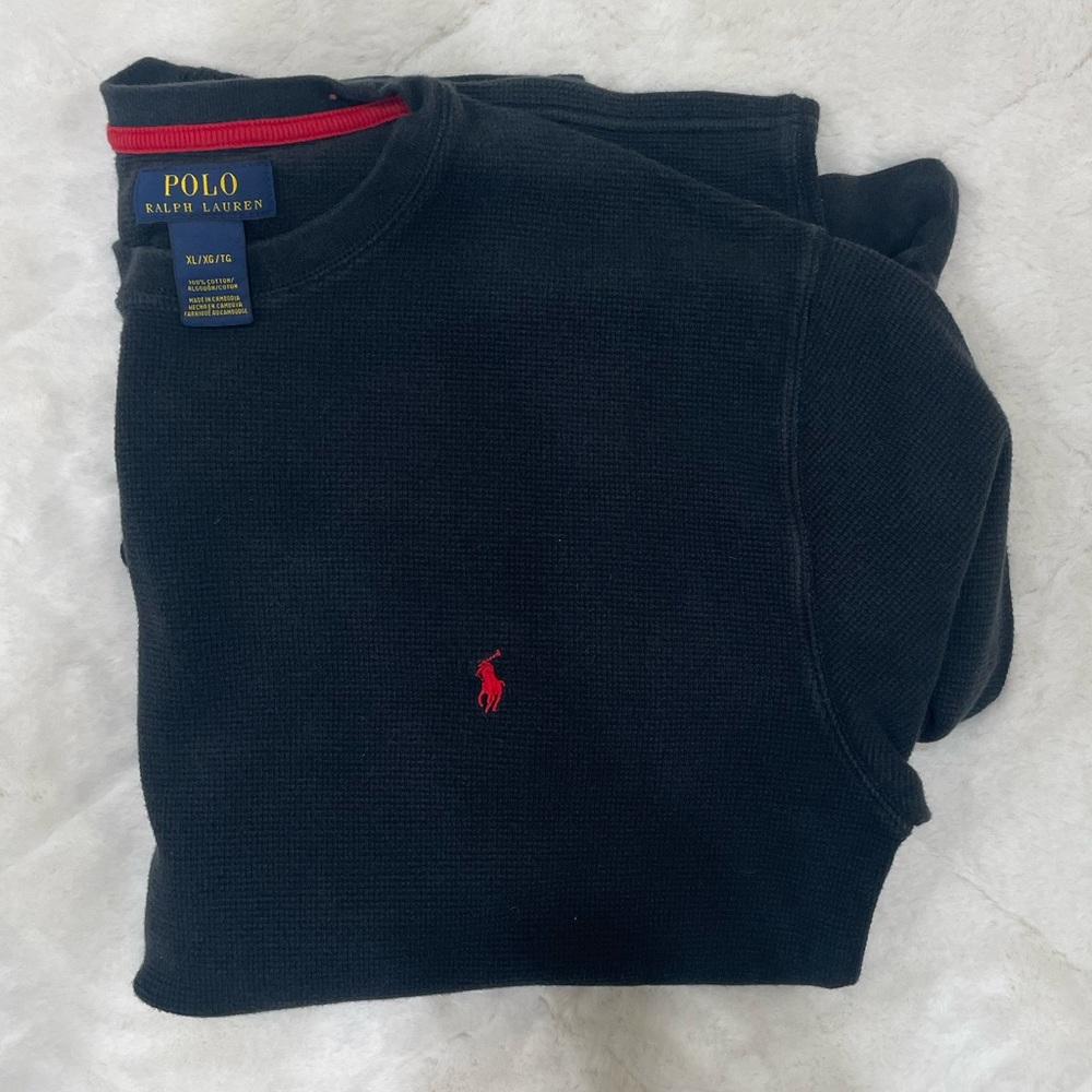 Polo Ralph Lauren Black Crewneck Sweatshirt Sweater